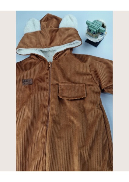 Peluşlu Kadife Bebek Tulum – 6-24 Ay