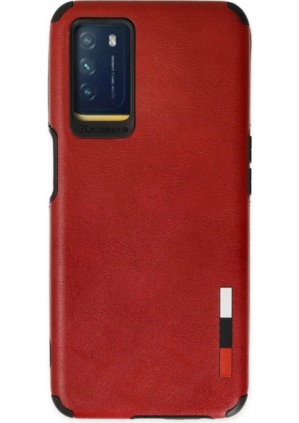 Bfs Oppo A16 Kılıf Loop Deri Silikon - Kırmızı