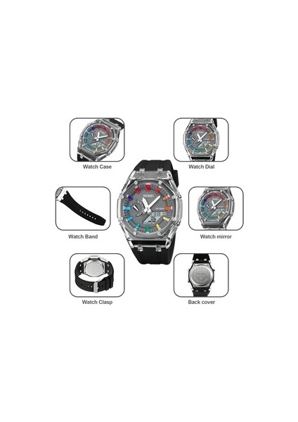 2100 Renkli Spor Tasarım LED Kol Saati modelleri