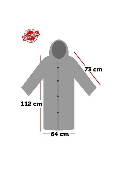 Kadın Erkek Yağmurluk Kapüşonlu Çıtçıtlı Eva Gri Yağmurluk fırsatları