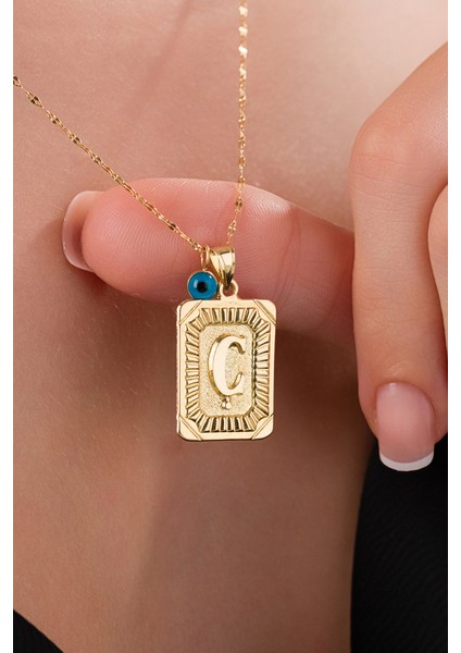 14 Ayar Altın Vintage Ç Harfli Kolye fiyatları