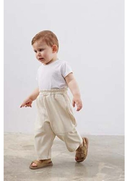 Çift Iğne Çocuk Pantolon Krem fiyatları
