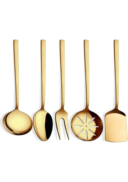 (Gold Dine ) Titanyum Gold Servis Takımı 5 Parça