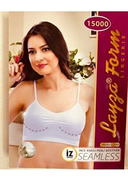 Layza İnce Askılı Büstiyer Düz Kumaşlı Push Up Özellikli Kadın İçin Rahat Tasarım