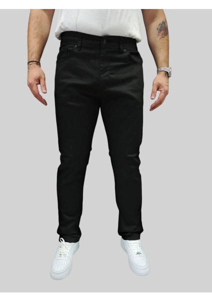 Erkek Enjoy Regular Fit Ligralı Siyah Kot Pantolon