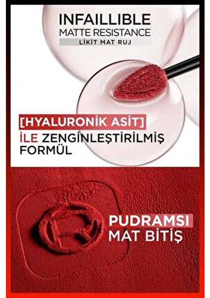 Infaillible Matte Resistance Likit Mat Ruj - 500 Wine Not? fırsatları