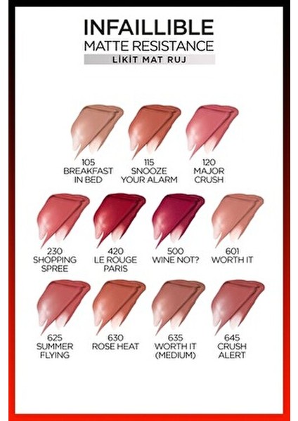 Infaillible Matte Resistance Likit Mat Ruj - 500 Wine Not?