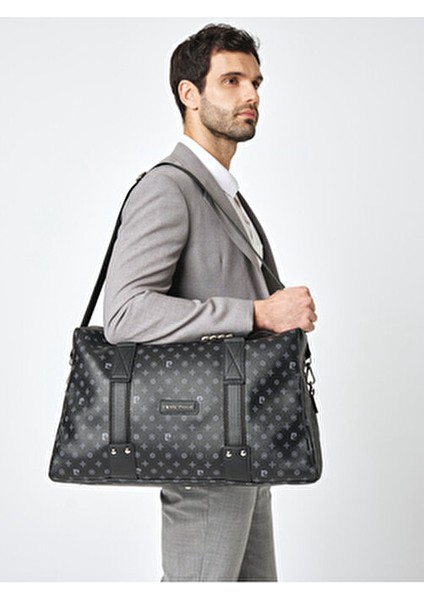 04PC001205 Siyah El Valizi Bavul Spor Çantası Suni Deri Malzemeden Üretildi modelleri