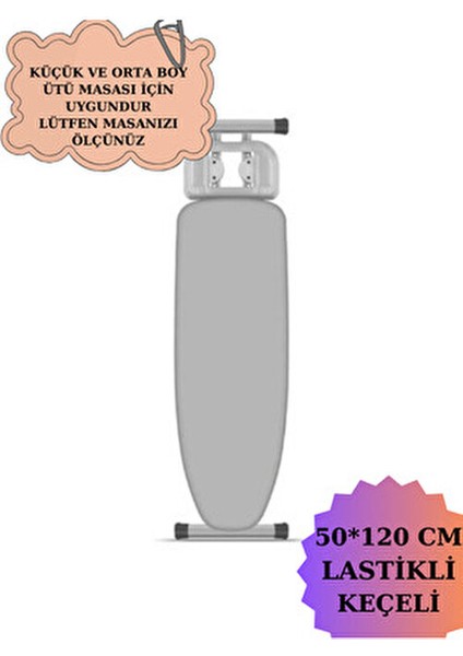 Dekoratif Desenli Dayanıklı Kumaş Ütü Masası Örtüsü Kılıfı Bezi 50*120 cm Lastikli modelleri