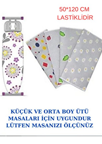 Dekoratif Desenli Dayanıklı Kumaş Ütü Masası Örtüsü Kılıfı Bezi 50*120 cm Lastikli fırsatları