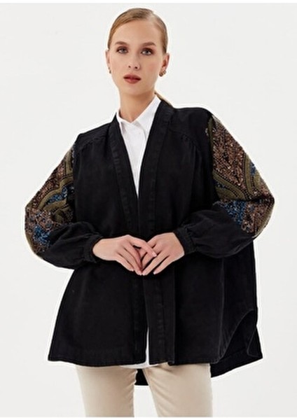 Siyah Denim Kimono fiyatları
