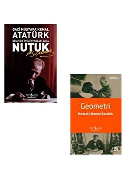 Türkiye İş Bankası Kültür Yayınları Nutuk ve Geometri Atatürk'ün Yazdığı 2 Kitap Seti