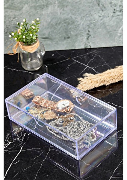 Büyük Boy 2 Çekmece Modülü Kozmetik Makyaj Takı Düzenleyici Şeffaf Kullanım Alanı fiyatları