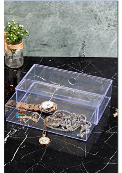 Büyük Boy 2 Çekmece Modülü Kozmetik Makyaj Takı Düzenleyici Şeffaf Kullanım Alanı modelleri