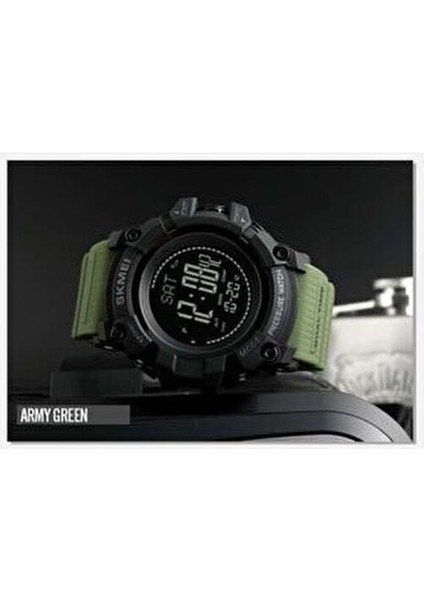 Skmeı 1384 Yeşil Kordon Dijital Kol Saati Asker Yeşili Kronometreli indirimleri