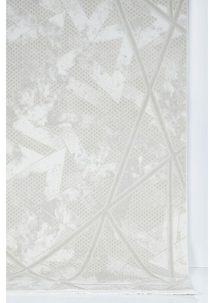 Geometrik Tasarımlı Pamuk Tabanlı Salon - Oturma Odası Krem Renk Halı modelleri