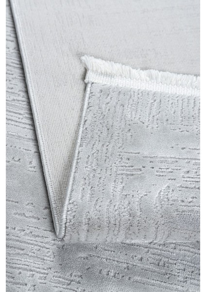 Distressed Pattern Eskitme Tasarımlı Pamuk Tabanlı Salon - Oturma Odası Gri Renk Halı fiyatları