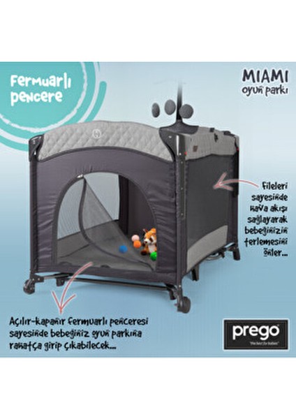 8023 Miami 70X110 Anne Yanı Beşik Oyun Parkı Yatak fiyatları