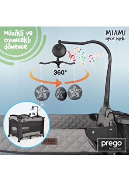 8023 Miami 70X110 Anne Yanı Beşik Oyun Parkı Yatak fırsatları