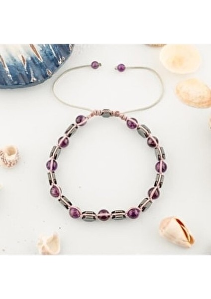 Sertifikalı Karlı Obsidyen 6mm Bileklik Unisex Kullanıma Uygun fırsatları