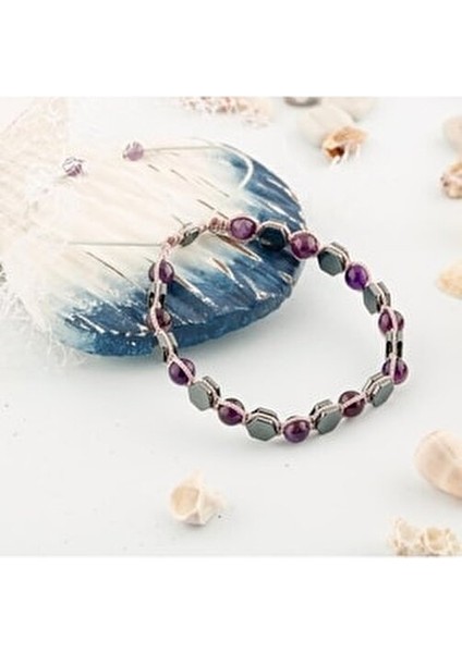 Sertifikalı Karlı Obsidyen 6mm Bileklik Unisex Kullanıma Uygun indirimleri