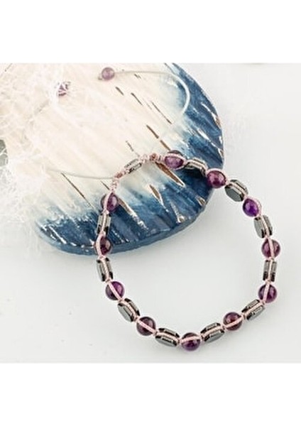 Sertifikalı Karlı Obsidyen 6mm Bileklik Unisex Kullanıma Uygun