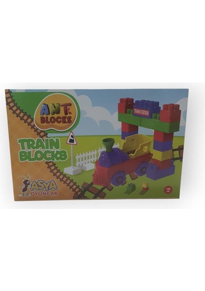 Asya Oyuncak Train Blocks Renkli Tren Blok Seti