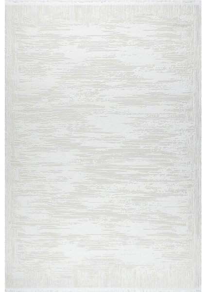 Distressed Pattern Eskitme Pamuk Tabanlı Salon - Oturma Odası Krem Renk Halı