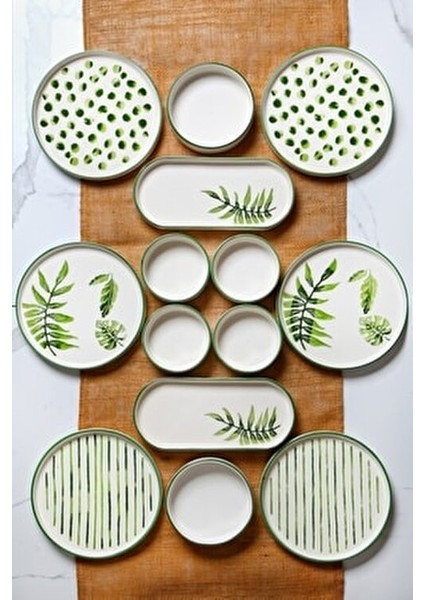 Art Botanik 14 Parça Stackable Kahvaltı Takımı Sunum Tabağı fiyatları