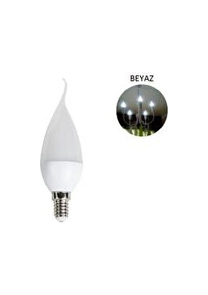 10'lu Kıvrık LED Ampul Beyaz Işık 6400K E14 Duy Kıvrık Avize Ampülü modelleri