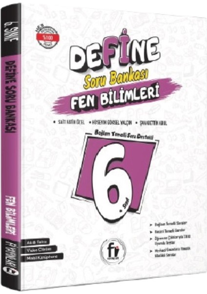 Fi Yayınları 6. Sınıf Maarif Model Define Fen Bilimleri Soru Bankası modelleri