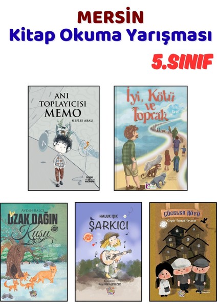Mersin Kitap Okuma Yarışması 5.sınıf Kitapları, 5 Kitap Set, 5.sınıf Masal Öykü