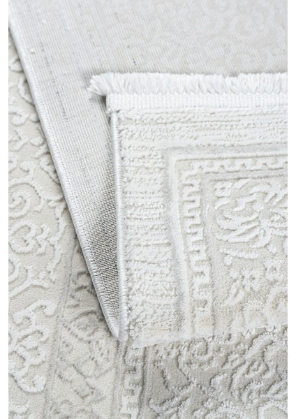 Osmanlı Medalyonlu Halı Desenli Pamuk Tabanlı Salon - Oturma Odası Krem Renk Halı fiyatları