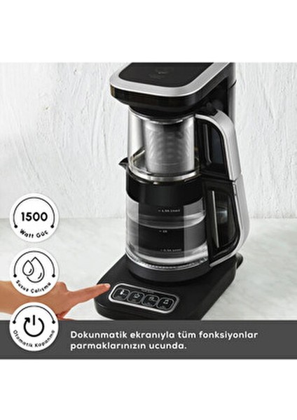 Çaysever Robotea Pro Connect 4 In 1 Konuşan Otomatik Cam Çay Mama ve Filtre Kahve Makinesi Wi-Fi modelleri