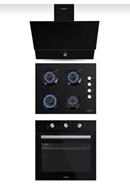 Turbo Siyah Ankastre Set