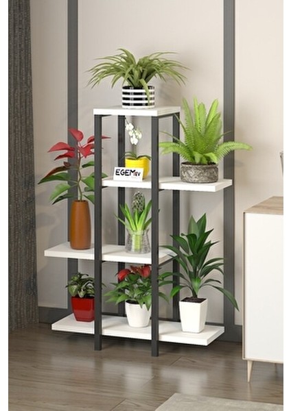 Yüksek Ayaklı Saksı Standı Saksılık Dekoratif Çiçeklik Rafı Metal Iskeleti Dekoratif BOY87CM fiyatları