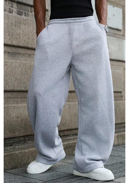 Baggy Bol Kesim Ayarlanabilir Paçalı Unisex Eşofman Altı Gri / Siyah / Antrasit