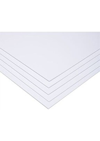 10 mm 50X70 cm Fotoblok (Straforlu Maket Kartonu) Beyaz 5 Adet