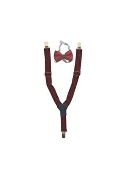 Erkek Çocuk Bordo Papyon Askı Seti Pantolon Askısı fiyatları