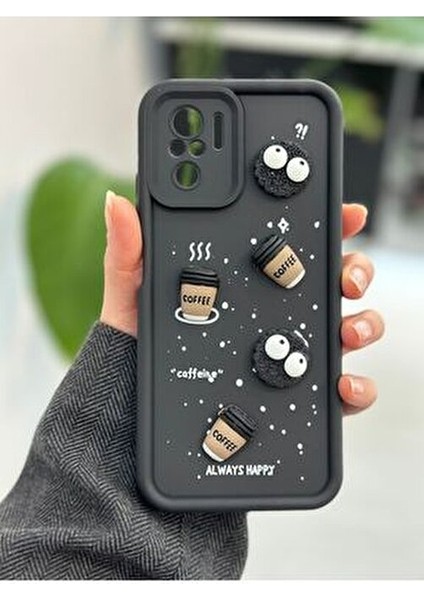 Xiaomi Note 10 4g ve Note 10S Uyumlu Siyah Kurabiye Oyuncak Tasarımlı Silikon Kılıf fiyatları