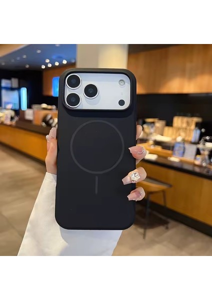 Iphone 17 Pro Uyumlu Magesafe Özellikli Içi Kadife Premium Leke Tutmaz Lansman Kılıf