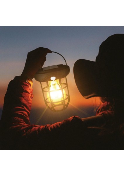 Solar Kamp Feneri – Güneş Enerjili, Otomatik Şarj ve Gece Işığı, Taşınabilir ve Asılabilir LED Dış Mekan Lamba (5067) fiyatları