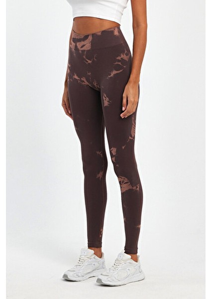 Kadın Dikişsiz Toparlayıcı Batik Tayt / Push-Up Spor Tayt fiyatları