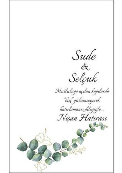 Kişiye Özel Nişan,kına Hatırası Anahtarlık Kartı 9X15 cm 49 Adet