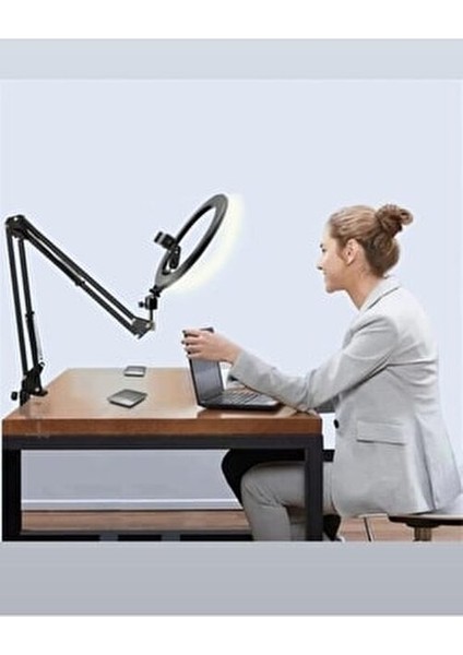 Esnek Masaüstü Sıkıştırmalı Tiktoker Ring Light LED Selfie Yayın Işığı 10 Inç + Stand Lüx fiyatları