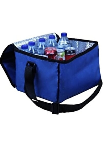 Soğuk Tutucu Yalıtımlı Termos Yiyecek İçecek Çantası Kamp Piknik Seyahat için Mavi