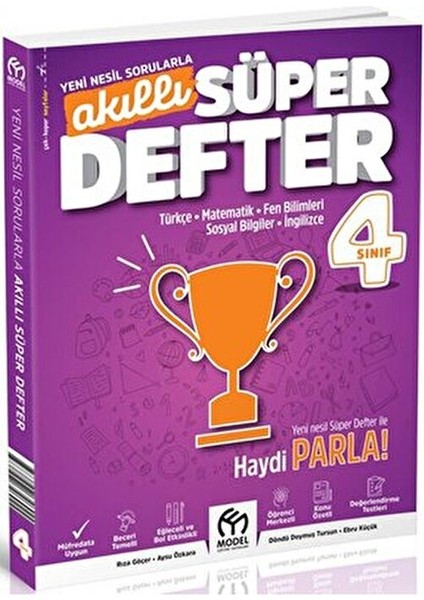 4. Sınıf Akıllı Süper Defter Tüm Dersler / Rıza Göçer / Model Eğitim Yayıncılık / 9786257346924