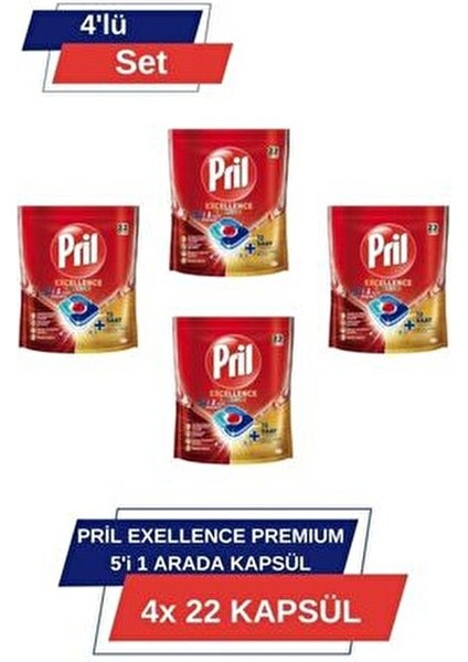 Excellence Bulaşık Makinesi Deterjanı 4 x 22