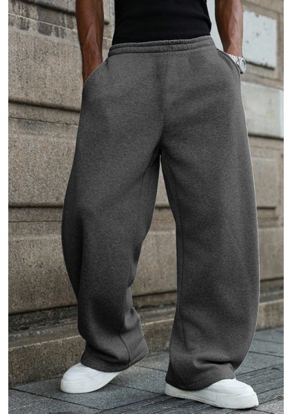 Baggy Bol Kesim Ayarlanabilir Paçalı Unisex Eşofman Altı Gri / Siyah / Antrasit fiyatları