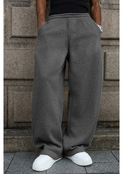 Baggy Bol Kesim Ayarlanabilir Paçalı Unisex Eşofman Altı Gri / Siyah / Antrasit fırsatları